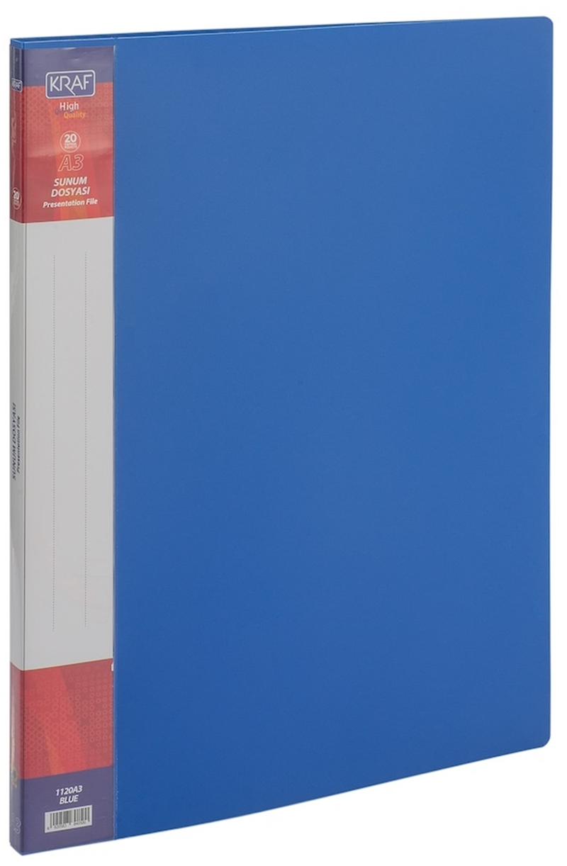 KRAF SUNUM DOSYASI A3 1120A3 20 Lİ MAVİ
