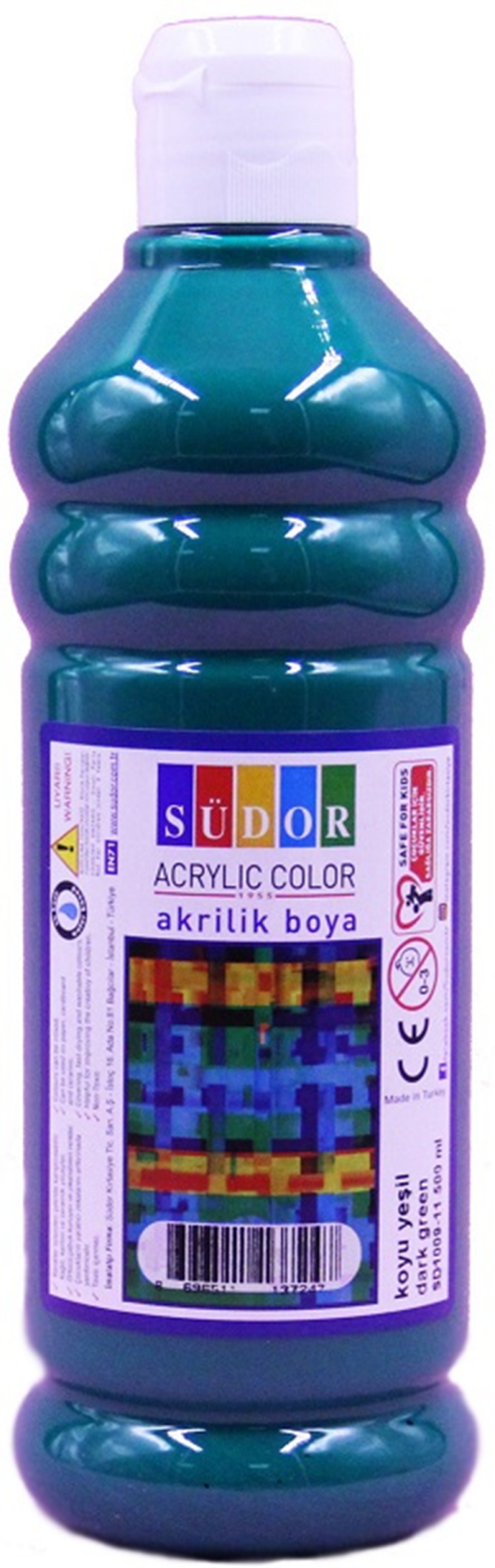 SÜDOR AKRİLİK BOYA 500 ML K.YEŞİL SD1009-11