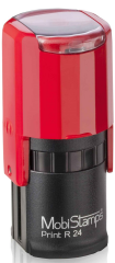 MOBİSTAMPS KAŞE YUVARLAK R-24 SİYAH KEÇELİ