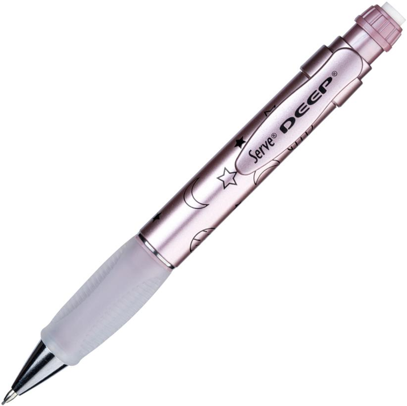 SERVE VERSATİL KALEM DEEP 0.7 METALİK UZAY TEMA ROZE AY-YILDIZ SV-DEEP-07-DMROZE