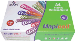 MAPİ SPİRAL PLASTİK HELEZON 4:1 25MM ŞEFFAF 50 ADET 48 LOP 2352504