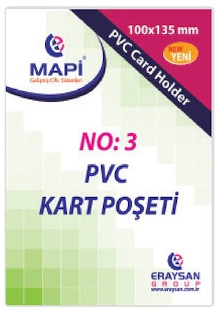 MAPİ KART KABI PVC DİKEY 100X135 100LÜ 910 10 37