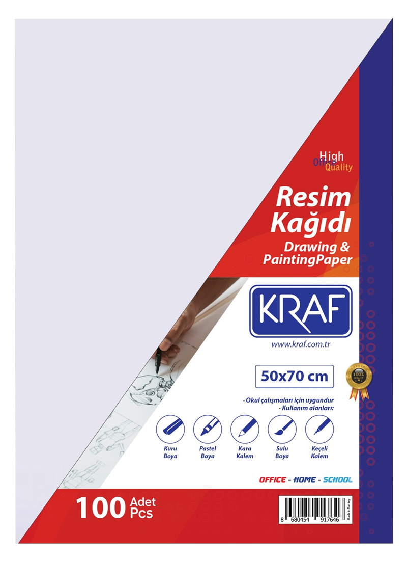 KRAF RESİM KAĞIDI 50x70cm 100 LÜ