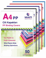 MAPİ CİLT KAPAĞI PP A4 450 MİC. BEYAZ 50Lİ 2042500