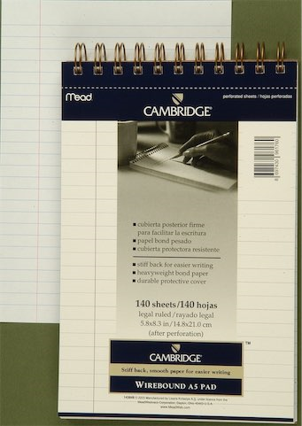 MEAD BLOKNOT CAMBRIDGE SPİRALLİ KARTON KAPAK A5 BEYAZ 140 YP ÇİZGİLİ M-143848