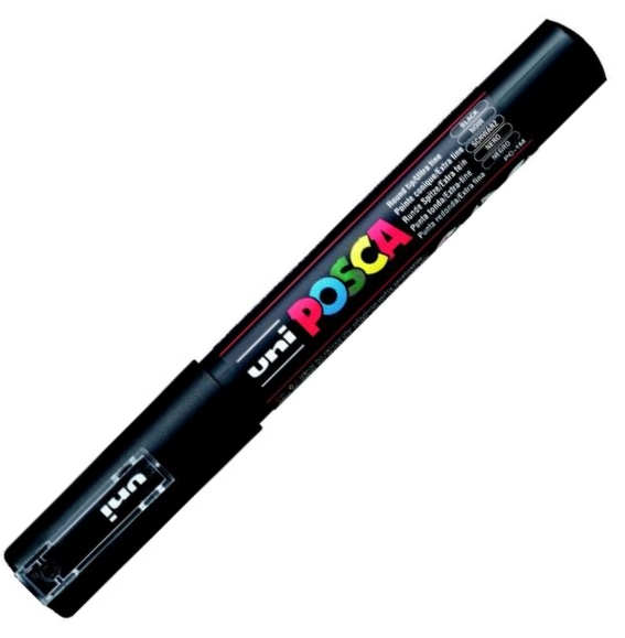 Ball Posca 0.7mm Poster Markörü Siyah / Pc1m