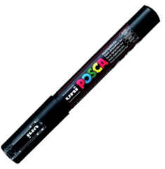 Ball Posca 0.7mm Poster Markörü Siyah / Pc1m