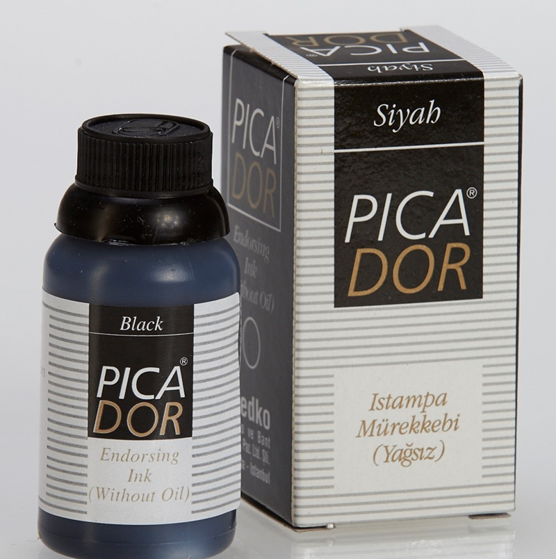 PICADOR ISTAMPA MÜREKKEBİ 30 CC SİYAH KE001