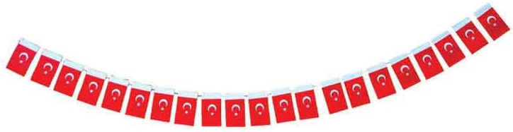BUKET BAYRAK İPLİ MİNİK TÜRK 40 LI BKT-305