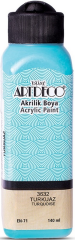 ARTDECO AKRİLİK BOYA 140 ML TURKUAZ Y-070R-3632