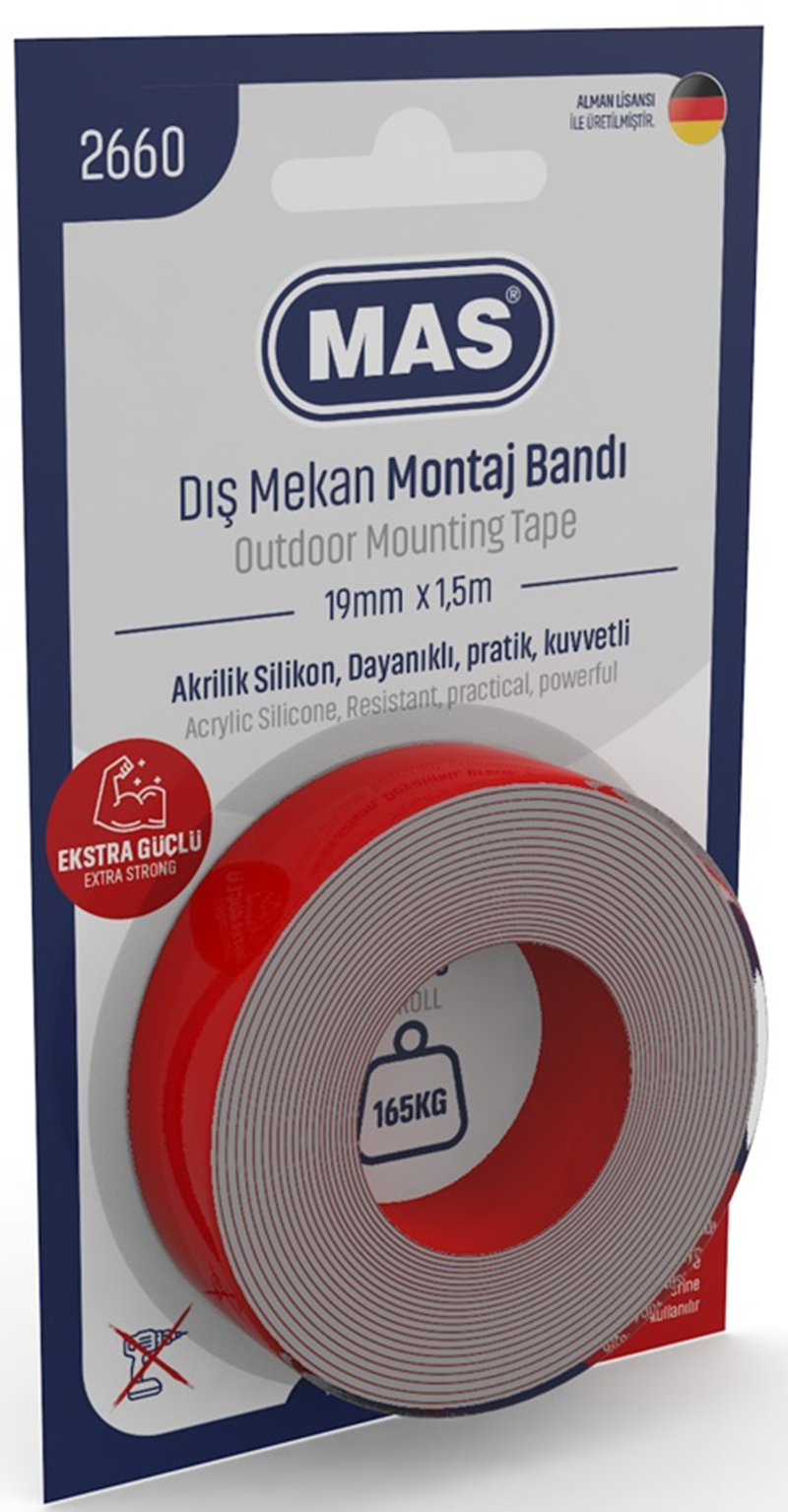 MAS MONTAJ BANDI DIŞ MEKAN EXTRA GÜÇLÜ 19MM X 1,5M 2660