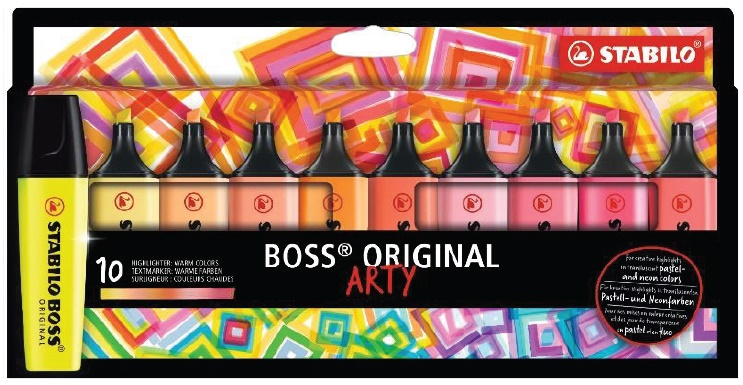 STABILO FOSFORLU KALEM BOSS ORIGINAL SET 10 LU SICAK RENKLER 70/10-1-20