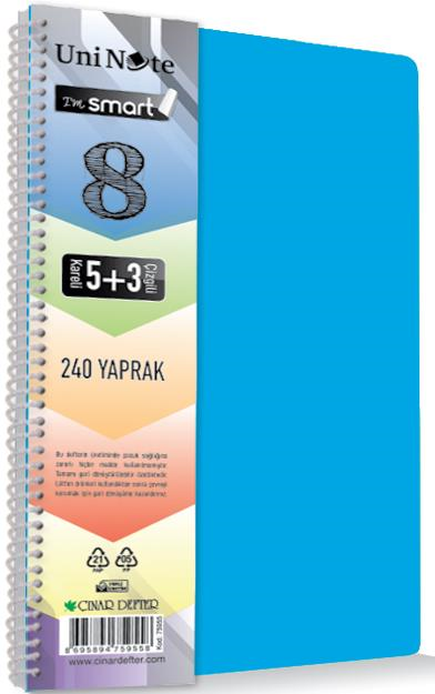 ÇINAR DEFTER A4 I M SMART SEPERATÖRLÜ 7K+3Ç 250 YP. 62062