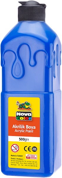 NOVA COLOR AKRİLİK BOYA 500 GR MAVİ NC-383