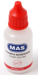 MAS ISTAMPA MÜREKKEBİ 20 ML KIRMIZI 464