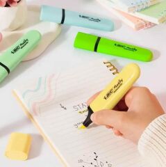 BIC FOSFORLU KALEM MARKING FLAT SET 4 LÜ PASTEL BLS. 517953