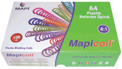 MAPİ SPİRAL PLASTİK HELEZON 4:1 16MM ŞEFFAF 100 ADET 48 LOP 2351604