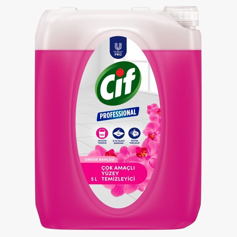CİF PROFESSIONAL ÇOK AMAÇLI YÜZEY TEMİZLEYİCİ ORKİDE BAHÇESİ 5L 65251817