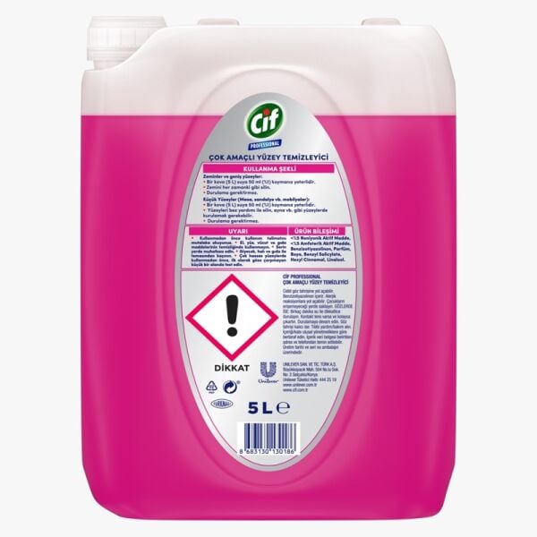 CİF PROFESSIONAL ÇOK AMAÇLI YÜZEY TEMİZLEYİCİ ORKİDE BAHÇESİ 5L 65251817