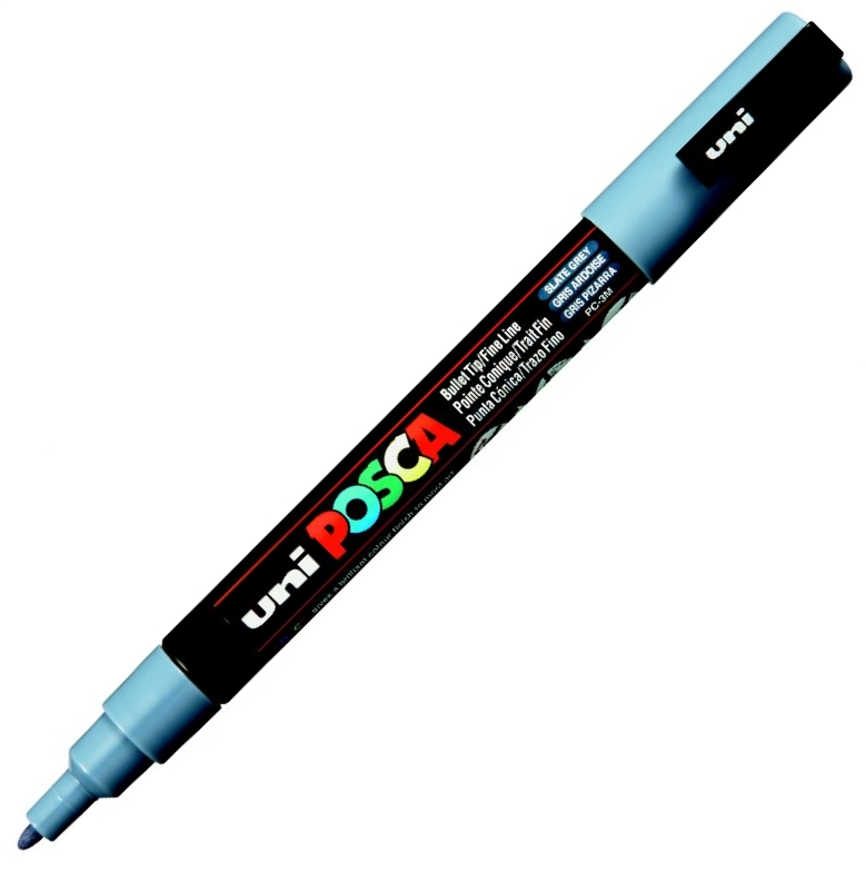 UNİ POSTER MARKÖRÜ POSCA 0.9-1.3 PC-3M KURŞUN GRİ