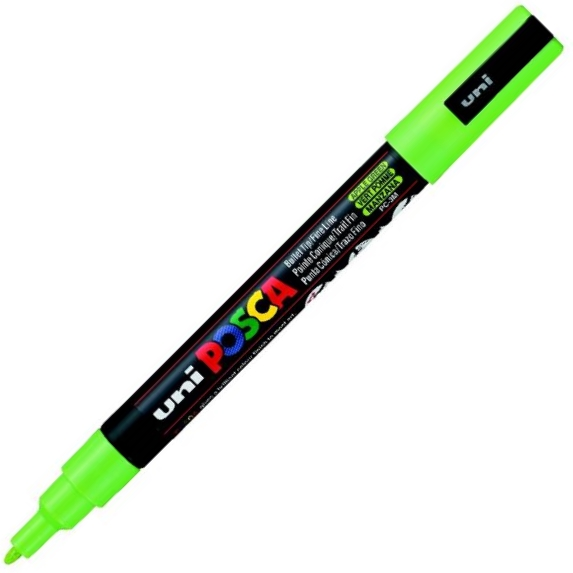 UNİ POSTER MARKÖRÜ POSCA 0.9-1.3 PC-3M ELMA YEŞİLİ
