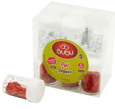 BU-BU PUL KIRMIZI-BEYAZ 6GR 12 Lİ PVC BUBU-PL0003