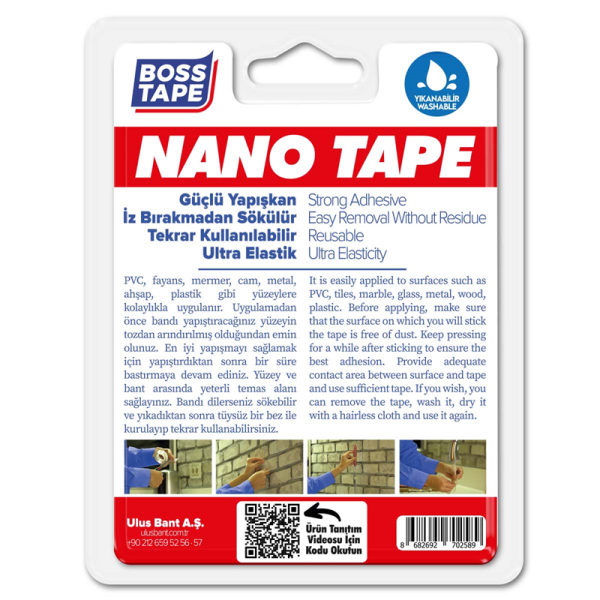 BOSS TAPE NANO BANT-MAGIC TAPE 19 MM x 1M ŞEFFAF BLS. BT-01030