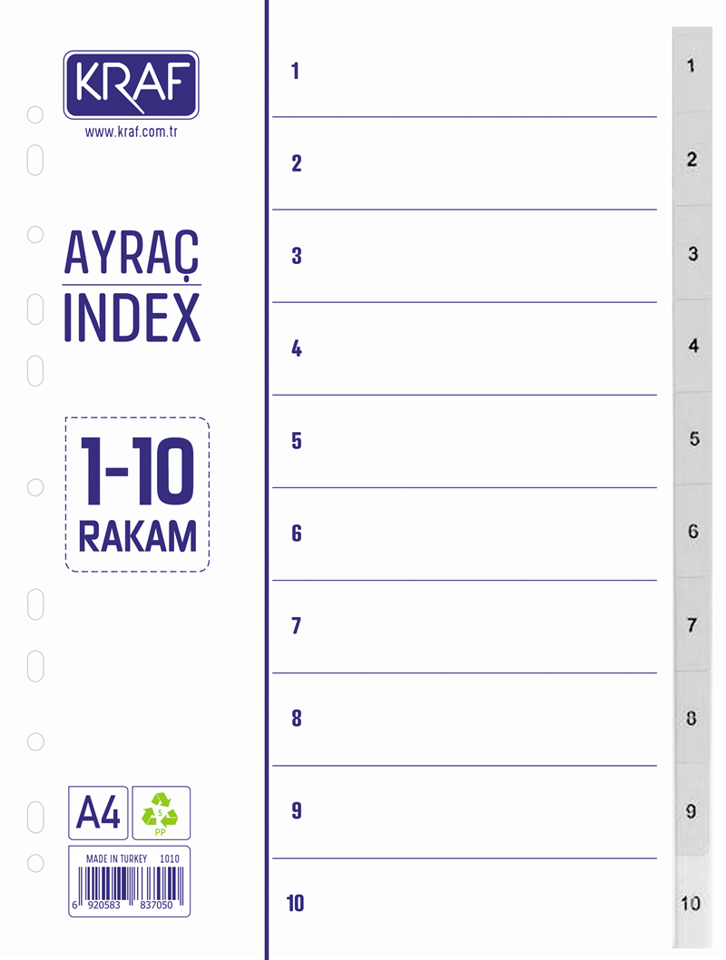 KRAF SEPERATÖR 1010 1-10 RAKAM