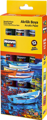 NOVA COLOR AKRİLİK BOYA ŞİŞE 17 ML 12 Lİ NC-2008