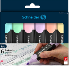 SCHNEIDER FOSFORLU KALEM 150 JOB PASTEL SET 6 LI KARTON KUTU SCB394