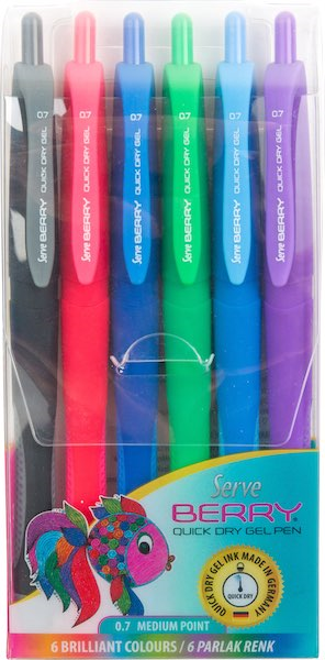 SERVE JEL KALEM BERRY 0.7 SET 6 LI SV-BRGEL07B6KRA