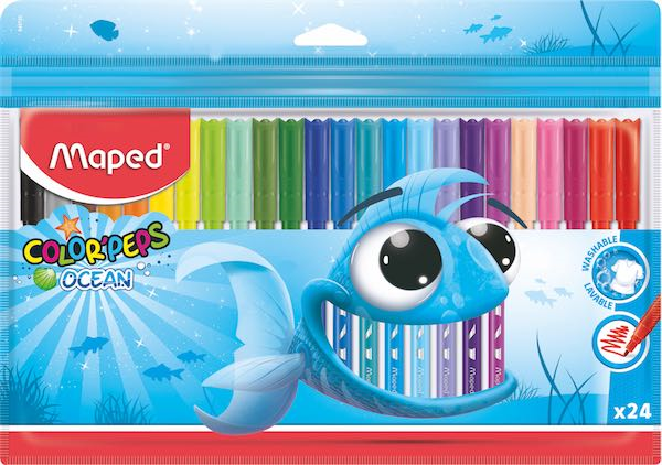 MAPED KEÇELİ KALEM COLOR'PEPS OCEAN 24 LÜ PLASTİK POŞET 845722