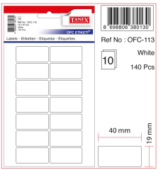 TANEX OFİS ETİKETİ OFC-113 BEYAZ