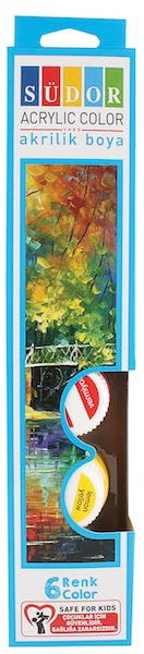 SÜDOR AKRİLİK BOYA SET 6X15 ML SD121