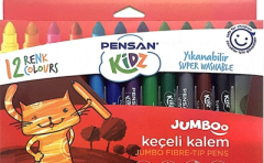 PENSAN KİDZ KEÇELİ KALEM 99040 12 RENK JUMBO