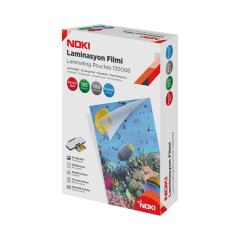 NOKİ LAMİNASYON FİLMİ 85x115 MM 125 MİC. PARLAK 100 LÜ 130008