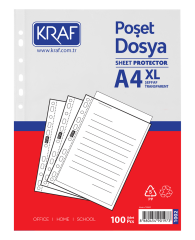 KRAF POŞET DOSYA A4 XL 100 LÜ 1002