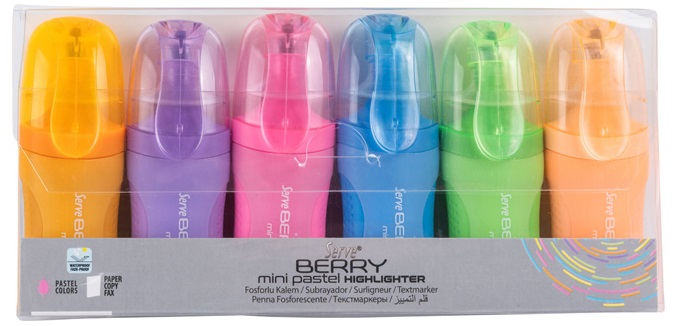 SERVE FOSFORLU KALEM BERRY MİNİ PASTEL SET 6 LI SV-BRMFKP6PS