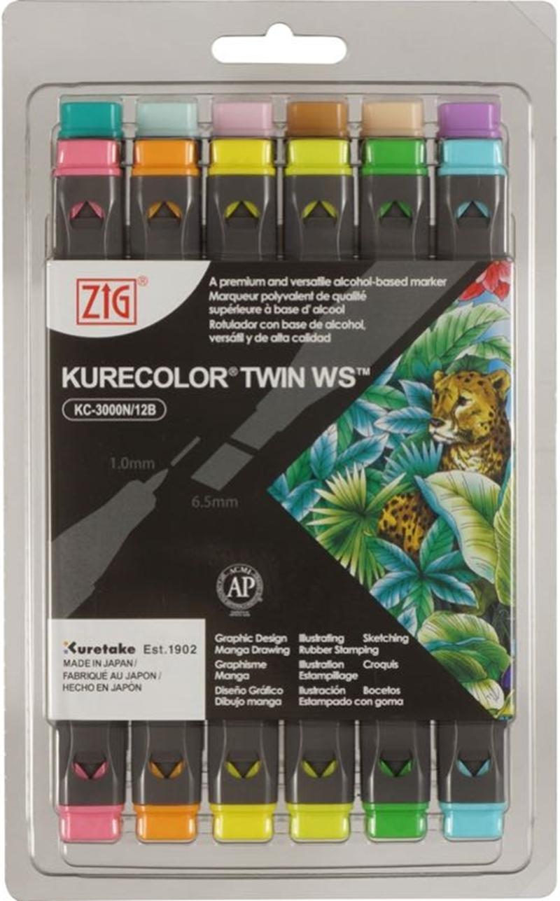 ZIG KURECOLOR TWIN S KC-3000/12B5 12 Lİ PALE COLORS