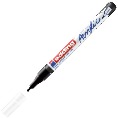 EDDING AKRİLİK MARKÖR İNCE UÇLU E-5300 SİYAH 901