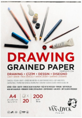 VAN DYCK ÇİZİM BLOĞU DRAWING GRAINED PAPER A4 200 GR 20 YP VD20014