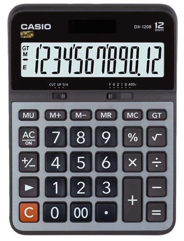 CASIO HESAP MAKİNESİ MASAÜSTÜ DX-120B 12 HANE