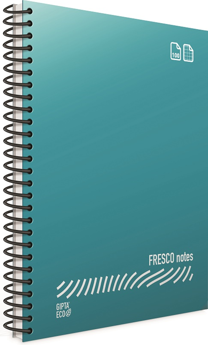 GIPTA DEFTER EKO FRESCO A4 SPİRALLİ PP KAPAK 80 YP. KARELİ 4900