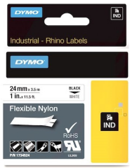DYMO ŞERİT RHİNOPRO 24MM x 3.5MT BEYAZ/SİYAH 1734524