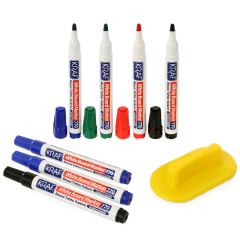 KRAF BEYAZ TAHTA KALEMİ & SİLGİ SET 778G 8 Lİ ( 7+1 Silgi)