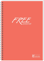 KESKİN BLOKNOT FREE A6 PP KAPAK SPİRALLİ 80 YP. ÇİZGİLİ 145201-99