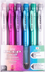 SERVE VERSATİL KALEM DEEP 0.7 SET 6 LI METALİK PET SV-DEEP0.7M6PKR