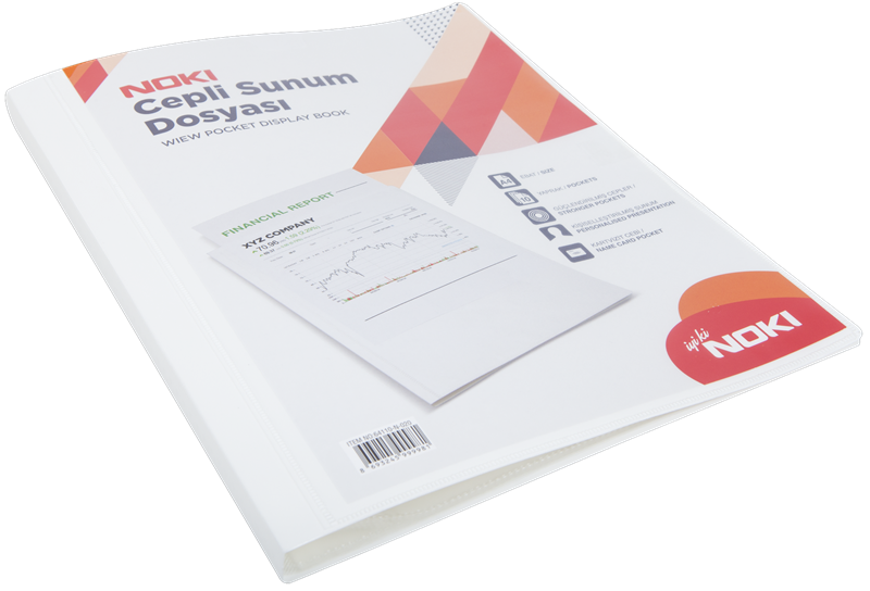 NOKİ SUNUM DOSYASI CEPLİ 10 LU BEYAZ 64110-N-010