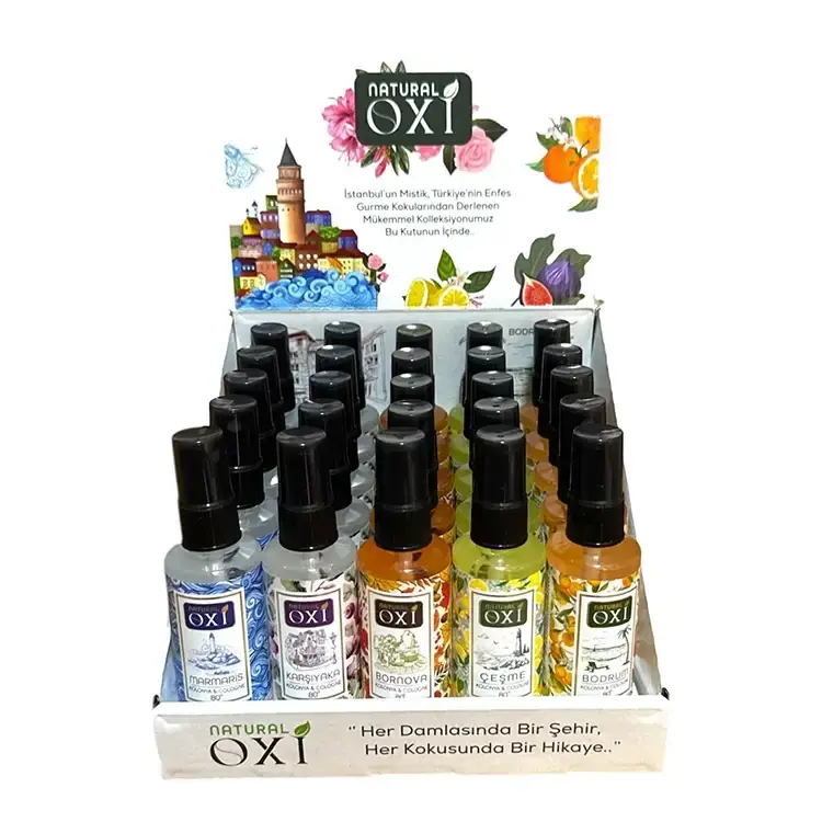 OXİ KOLONYA NATURAL PREMİUM 50 ML TÜRKİYE KOKULARI KOLLEKSİYONU 3400015 25 Lİ STAND