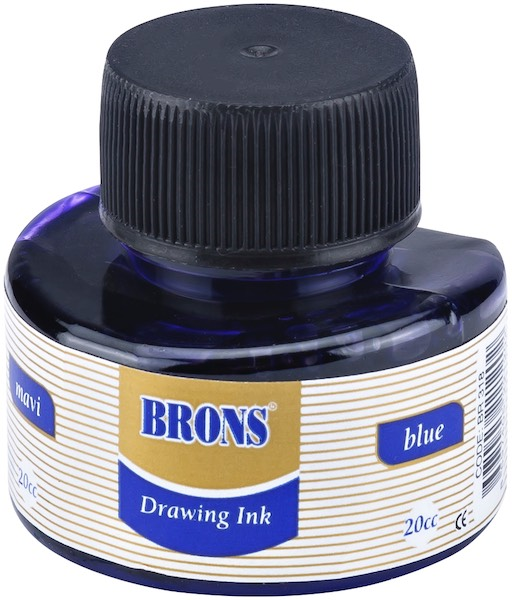 BRONS ÇİNİ MÜREKKEBİ 20 CC MAVİ BR-318